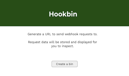 Screenshot of hookbin application